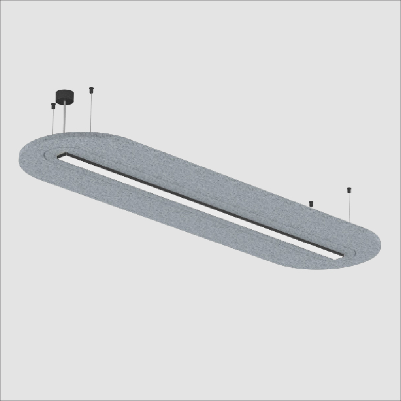 Serenii Round by Prolicht – 83 1/8″ x 3 9/16″ Suspension, Acoustic offers LED lighting solutions | Zaneen Architectural